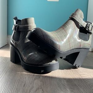 plaid boots
